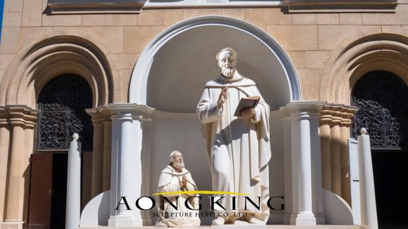 marble Saint Ignatius of Loyola sculpture